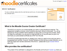 Tablet Screenshot of certificates.moodle.com